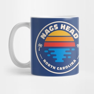 Retro Nags Head North Carolina Vintage Beach Surf Emblem Mug